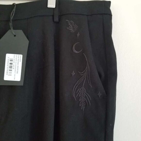 Disturbia Dianne Embroidered Balloon Trousers Black Size 16 - Picture 6 of 15